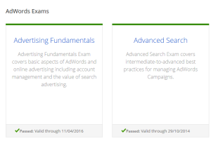 Googles Adwords Certification for Maggie Holley and JumpStart Matrix