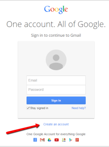 Google Account Set Up Step 1