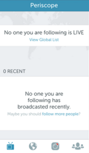 Typical New User Profile On Periscope