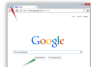 Google Chrome Incognito Icon and Add your Search Query