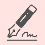 Top Pages on a website example Terms and Conditions/ Privacy Policy Fountain Pen signing on the line icon