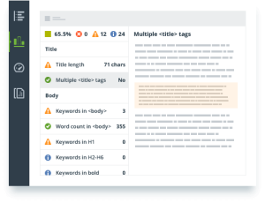 On Page SEO Website Audit Visualisation example image