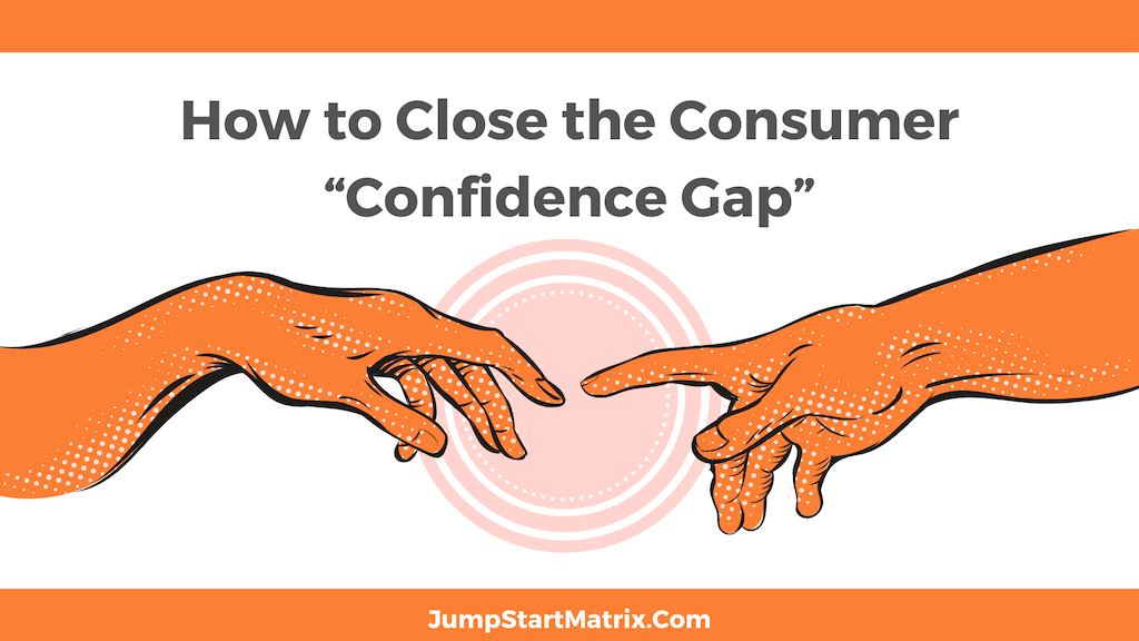 Consumer Confidence Gap Featured Image with reference to the Michelangelo painting 'The Creation of Adam'